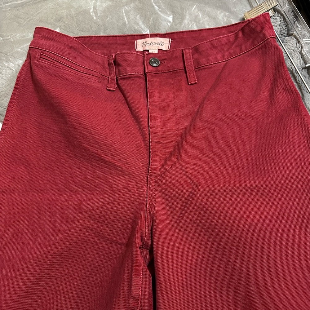Madewell Burgundy High-Rise Trousers sz 29